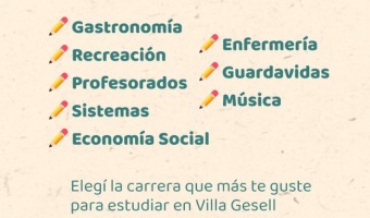 INSCRIPCIONES ABIERTAS A LAS CARRERAS DE NIVEL SUPERIOR EN VILLA GESELL